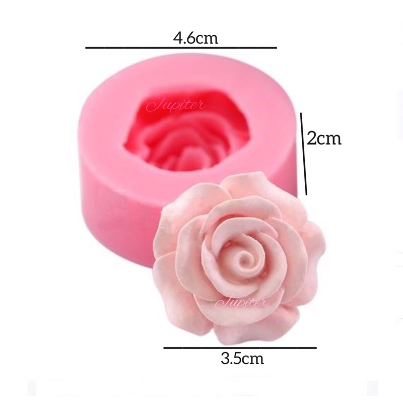 พิมพ์ซิลิโคน ดอกกุหลาบเล็กA2 พิมพ์ขนมวุ้น อาลัว