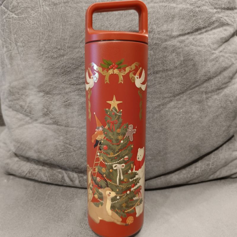 Starbucks MiiR Holiday Little Friends Tre Deco Water Bottle 20oz