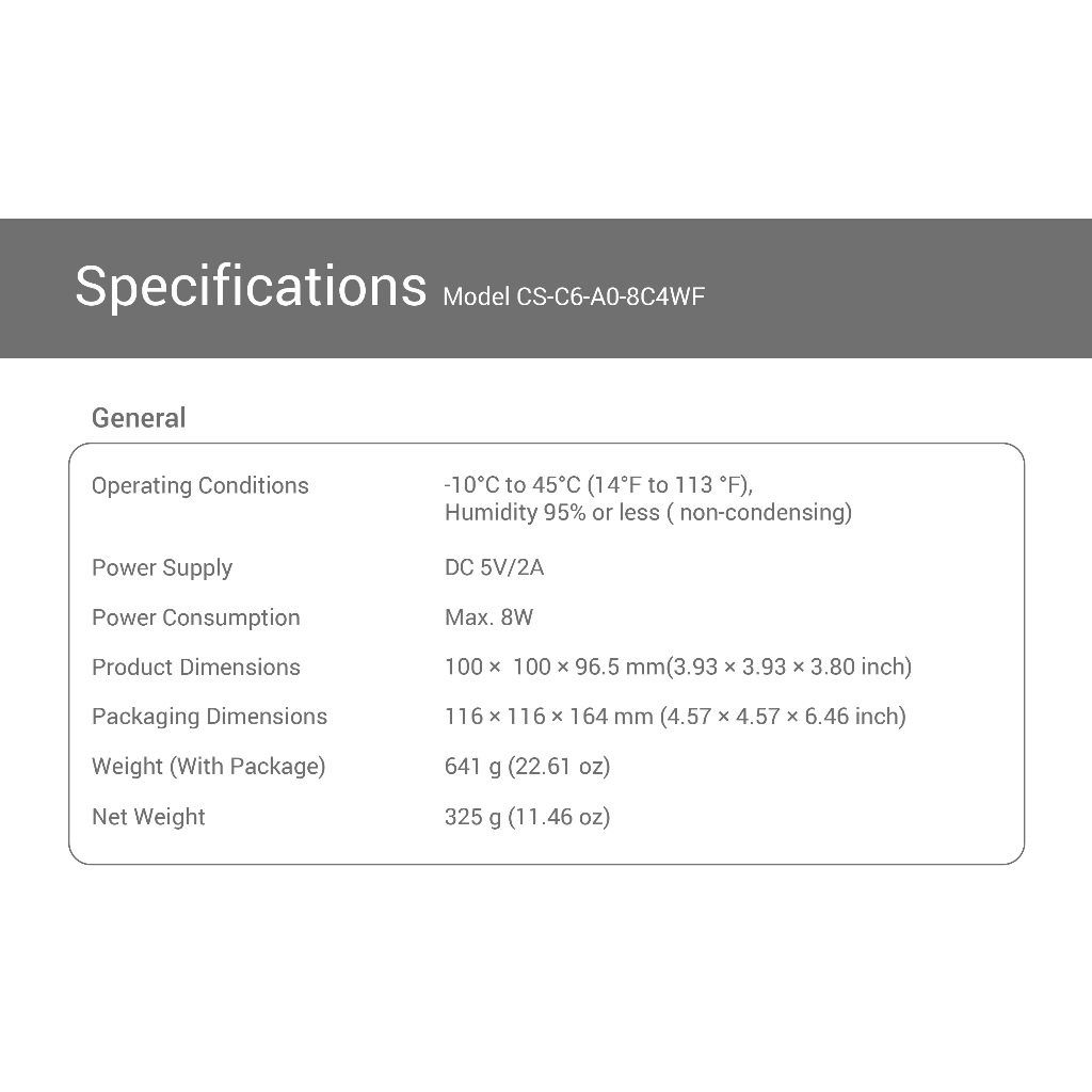 EZVIZ C6 กล้องวงจรปิดระบบ IP WIFI 4 MP Indoor Smart Home Camera มีไมค์และลำโพงในตัว BY BILLIONAIRE SECURETECH