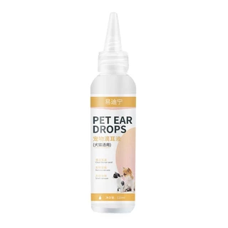 หยด1หยด หูไม่เหม็นไม่คันแล้ว YDN น้ำยาทำความสะอาดหู 120ml ความจุขนาดใหญ่ น้ำยาเช็ดหูสุนัข น้ำยาเช็ดหูหมา