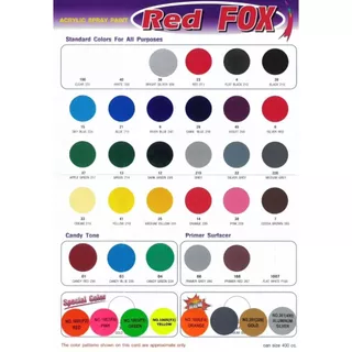 สีสเปรย์เรดฟ็อกซ์ RedFox สี Red Fox สีสะท้อนแสง สีแคนดี้โทน