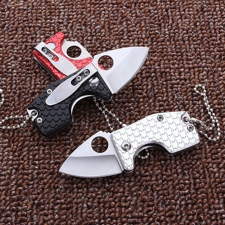 มีดพับEDC เลือกได้ 2 สี ดำ แดง ยุทธวิธี EDC ขนาดเล็ก ใช้งานได้จริง แถมฟรีสายห้อย วัสดุเหล็ก 4cr13mov