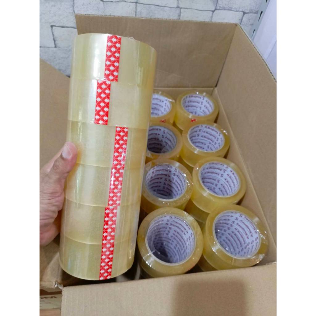 เทปกาวติดกล่องพัสดุ ขนาด 2 นิ้ว ยาว 100 หลา