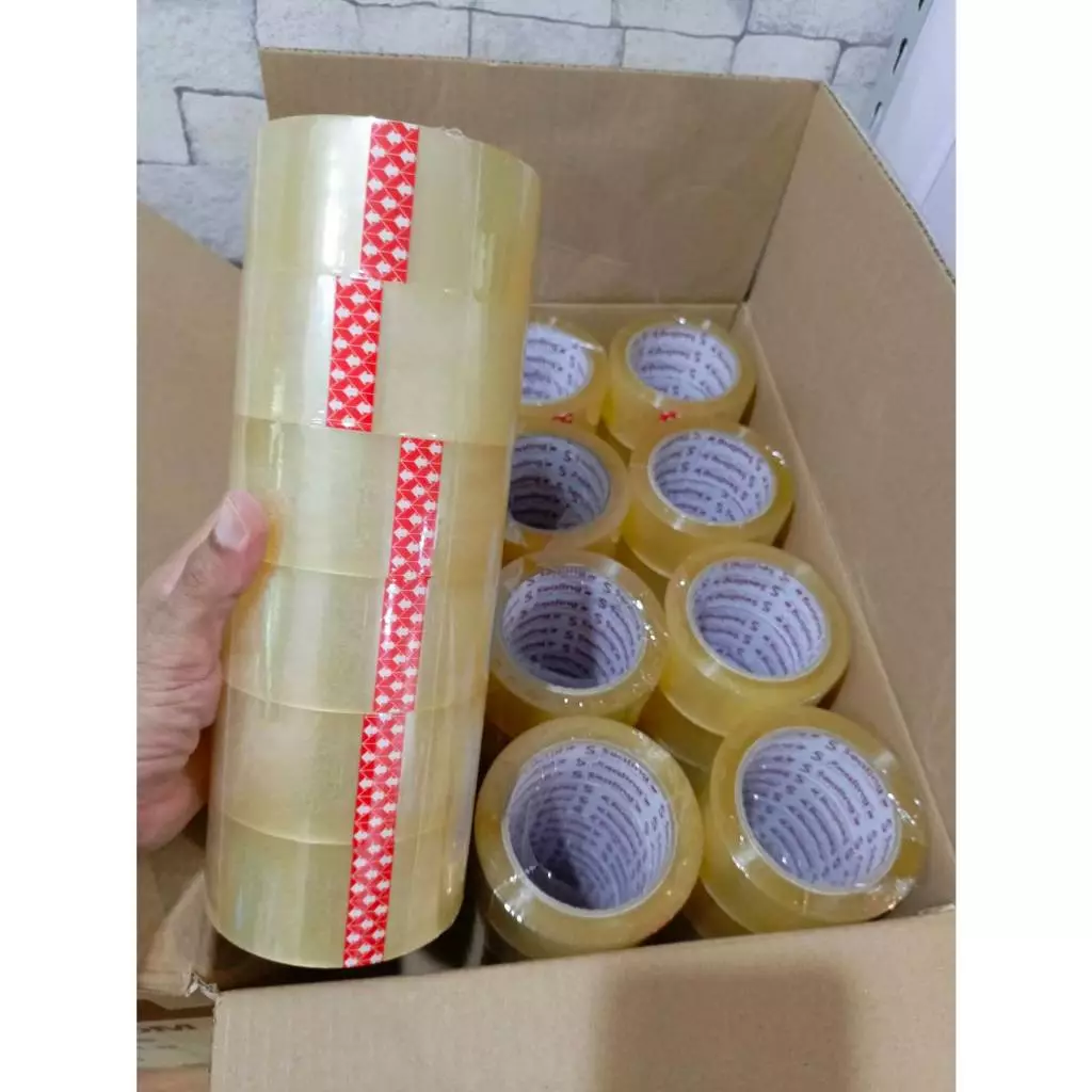 เทปกาวติดกล่องพัสดุ ขนาด 2 นิ้ว ยาว 100 หลา