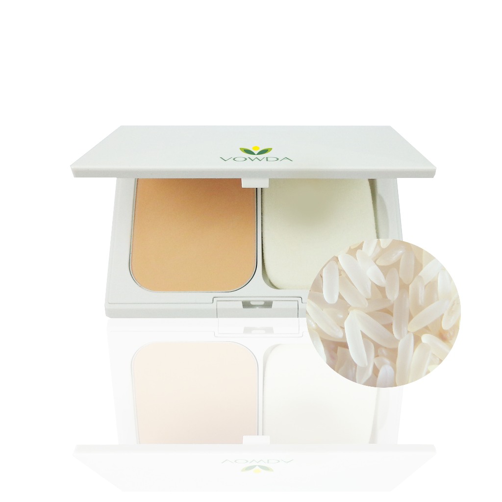 RICE COMPACT POWDER แป้งอัดแข็งจากแป้งข้าว ปราศจากทัลคัม