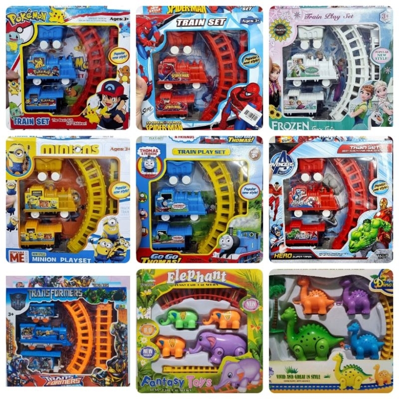 รถไฟวิ่งราง ช้าง,ไดโนเสาร์,สไปเดอร์แมน,ทรานฟอร์มเมอร์