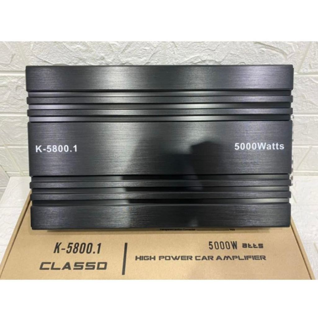 K-5800.1 เพาเวอร์แอมป์ CLASS D ขับซับ 10-12 นิ้ว 180 แน่นๆแรงๆ เบสหนักแน่นมากๆตัวนี้ 5000w เครื่องเสียงรถยนต์