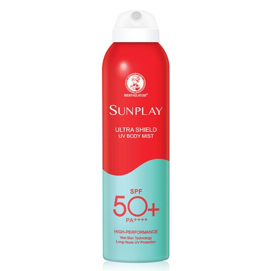 SUNPLAY Ultra Shield UV Body Mist SPF50+ PA++++ ขนาด 165 ml. ซันเพลย์ สเปรย์กันแดด