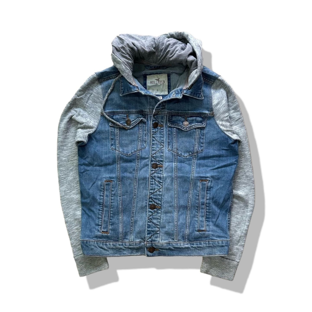 Hollister Denim Hooded Jacket รอบอก 42”