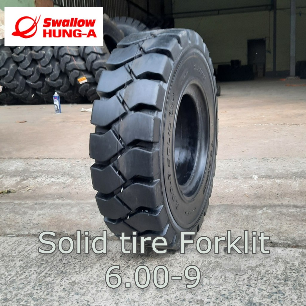 Ascendo ยางตันโฟล์คลิฟท์ขอบ 9 นิ้ว 6.00-9 600-9 คุณภาพสูงจากเกาหลี(ราคานี้เป็นราคาต่อเส้นไม่รวมค่าจั