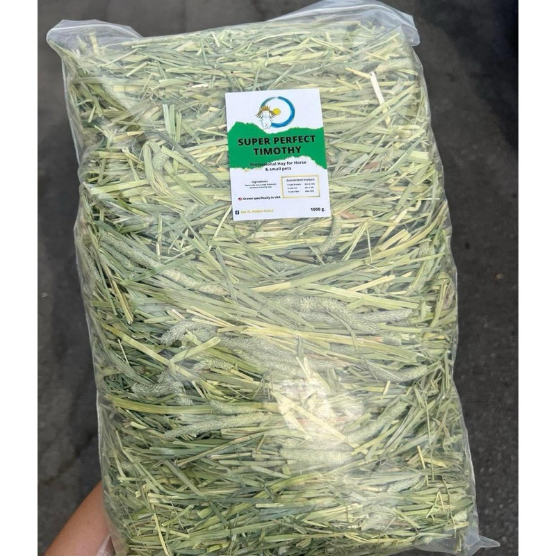 พร้อมส่ง💯 Mayl ทิมมายล หญ้าทิโมธี เกรดซุปเปอร์พรีเมี่ยม สำหรับกระต่าย หนูแกสบี้ ชินชิลล่า แพรี่ด็อก ขนาด 1โล