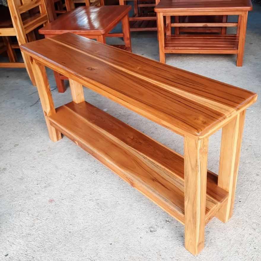 ชั้นวางของวางทีวีจอแบน 30 x 120 x 60 cm. เฟอร์นิเจอร์ไม้สัก