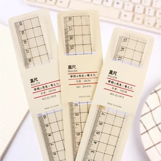 S0062 ไม้บรรทัด ขนาดเล็ก 15ซม./20ซม. พลาสติกใส สไตล์มูจิ คุณภาพดี คุ้มราคา