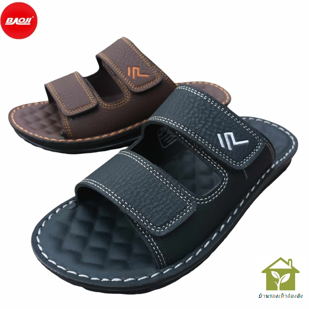 รองเท้าแตะสวมหนังชาย BAOJI แท้ รุ่น PM103 Size 39-44
