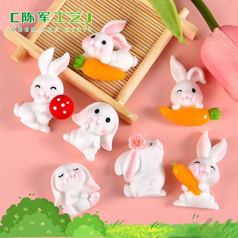 A212 เรซิ่นกระต่ายแครอท 3D (5ชิ้นคละแบบ) อุปกรณ์ตกแต่งงาน DIY  แต่งเคสโทรศัพท์ แต่งกิ๊บ งานฝีมืออื่นๆ เรซิ่นDIY พร้อมส่