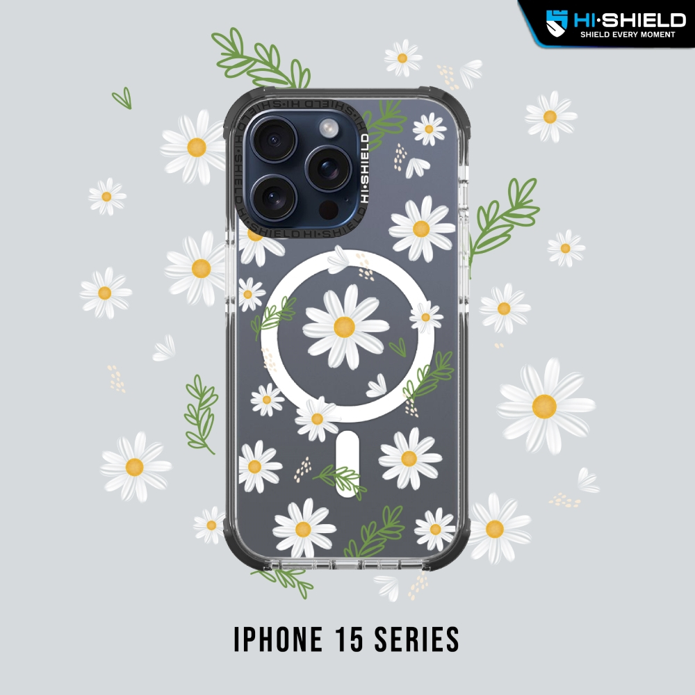 HI-SHIELD Magsafe Shockproof Case รุ่น Daisy1 [iPhone17/iPhone16/iPhone15/iPhone14] - เคสแม่เหล็กกันกระแทก - รูปที่ 2