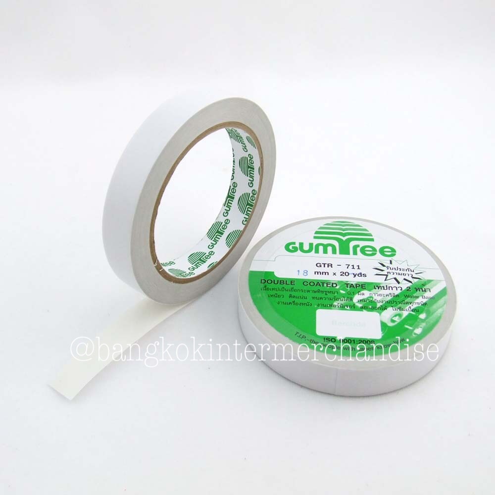 เทปกาวสองหน้ายี่ห้อ gumtree  Tissue tape  ความยาว 20 หลา หน้ากว้างพิเศษ 300MM