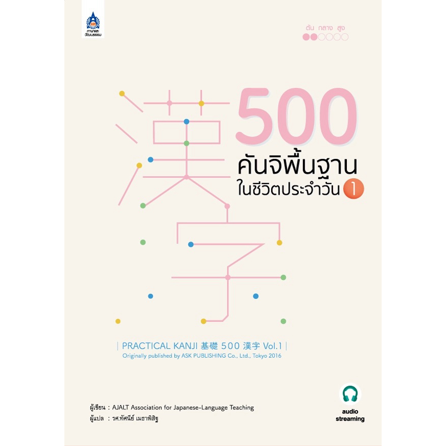 500 คันจิพื้นฐานในชีวิตประจำวัน เล่ม 1 (Audio Streaming) / ผู้เขียน: AJALT / สำนักพิมพ์: TPA Press #ภาษาญี่ปุ่น #Kanji