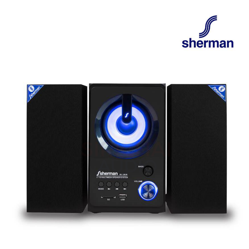 ลำโพงดูหนังฟังเพลง SHERMAN ลำโพง2.1CHANNEL รุ่น SB33B3B