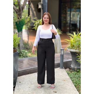 กางเกงเอวสูงสาวอวบ รุ่นตะขอหน้า2XL-6XL