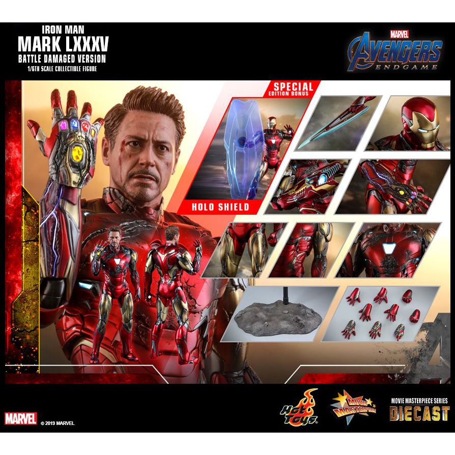 Hot Toys  Avengers: Endgame MMS543D33 Iron Man Mark 85 (Battle Damaged Version) / Special Edition [พร้อมส่ง/ของใหม่]