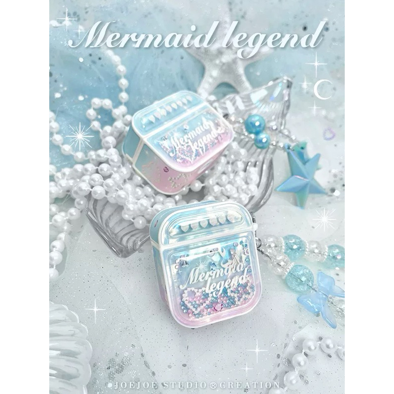 มีAirpod4! เคสแอร์พอต Joejoe mermaid legends🧜🏻‍♀️❄️**giltter กลิ้งได้ แท้💯| Joejoe case airpods