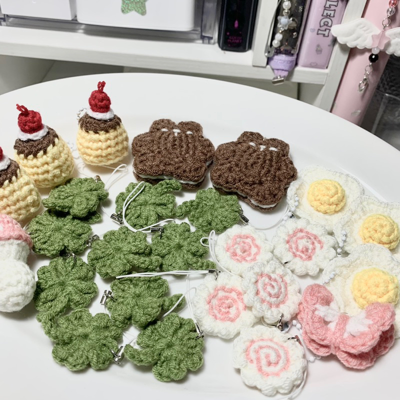 พวงกุญแจไหมพรมถัก ชุดรวมลาย [พร้อมส่ง]