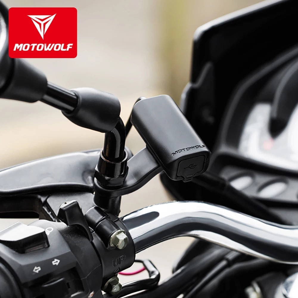 ที่ชาร์จมือถือ มอเตอร์ไซค์ Motowolf MDL 2808ติดกับมอเตอร์ไซค์ได้ทุกรุ่น (ส่งด่วน กันน้ำ) 5V/2A ยาว 1.4 เมตร