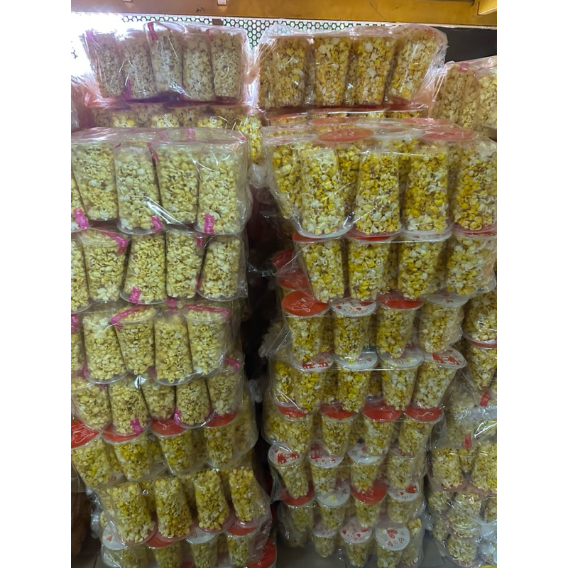 ป็อปคอร์นอบเนย 100 กระปุก  ขนาด16oz ข้าวโพดอบเนย 🌽