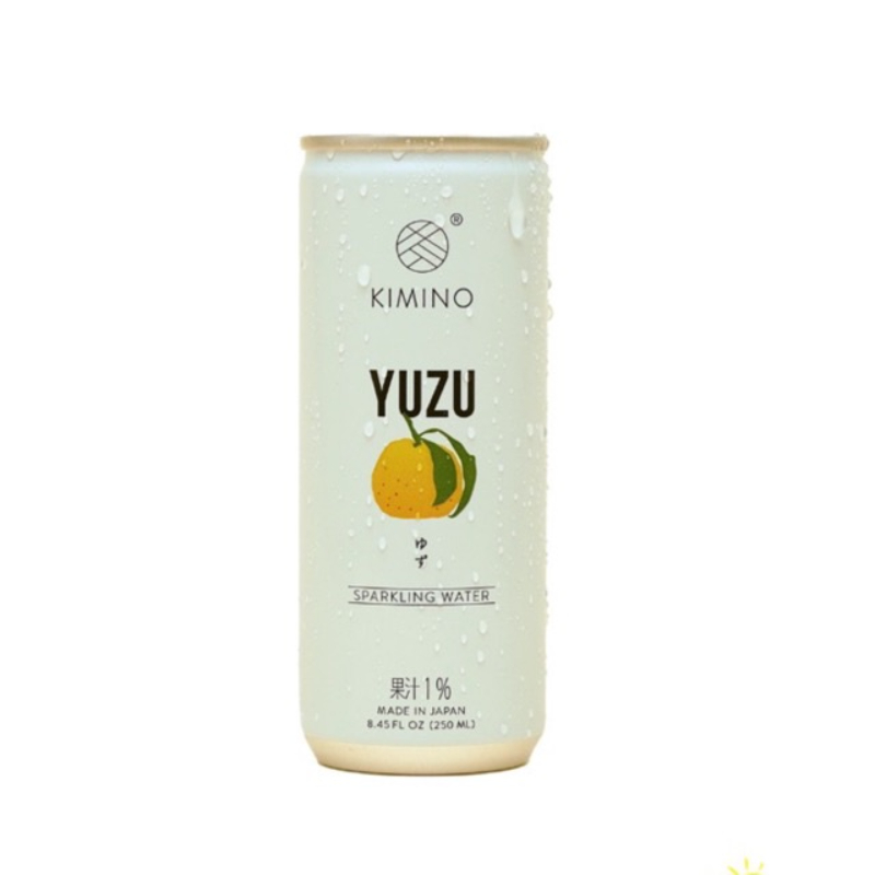 พร้อมส่ง Kimino Yuzu Sparkling Water 250ml. Can 6 can น้ำอัดลมรสส้มยูซุ 250 ml 6 กระป๋อง