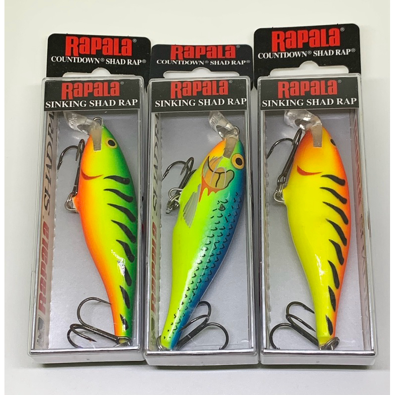 เหยื่อเซ็ทราพาล่า เหยื่อราพาล่า RAPALA Sinking Shab Rap CDSR8 (ยกเซ็ท3ตัว) ของแท้100%