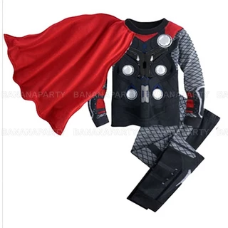 ชุดนอนเด็ก ผ้าใส่สบายไม่ร้อน ชุดซุปเปอร์ฮีโร่ hero ชุดแฟนซีเด็ก ชุดซุปเปอร์ฮีโร่ กัปตันอเมริกา สไปเดอร์แมน ฮัลค์ ไอรอน