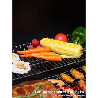 BBQ เตาถ่านปิ้งย่าง เตาปิ้งย่างชั้นวางคู่ เตาย่างบาร์บีคิว bbq Grill Charcoal สามารถพับเก็บได้ สะดวก เหมาะแก่การทำปิ้งย่