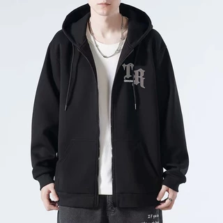 TS MEN เสื้อกันหนาวมีซิป เสื้อแขนยาวมีฮู้ด ผ้าสำลี ผ้าหนาดีใส่สบาย รุ่น0213