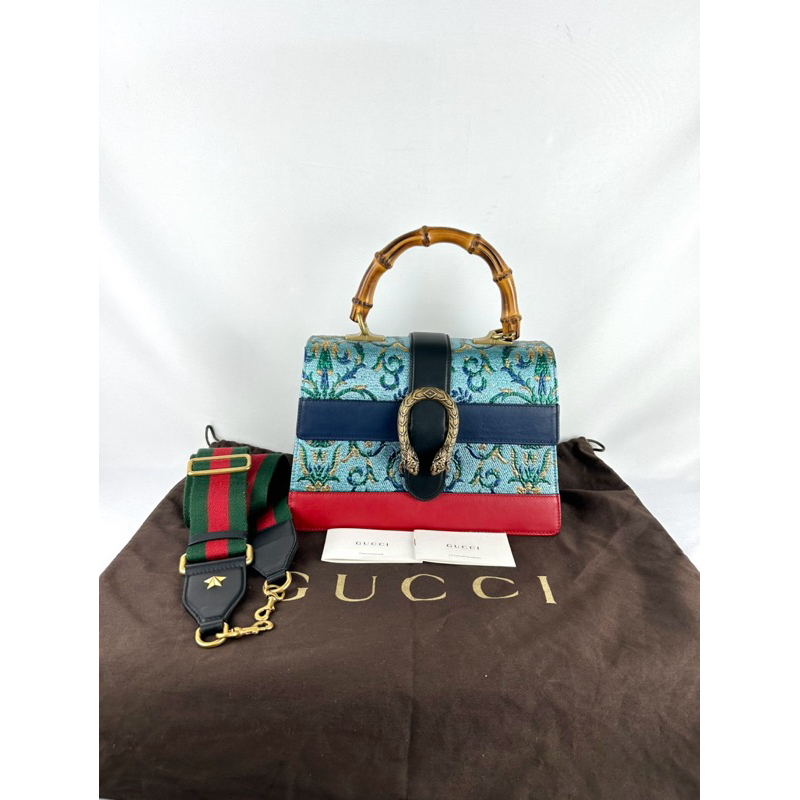 Gucci Dionysus Bamboo medium leather and metallic brocad Shoulder bag