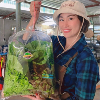 ถุงใสแพ็คผักสลัด (ไม่เจาะ)