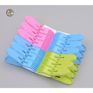 หนีบผ้าพลาสติก ตัวหนีบผ้า พลาสติกแบบแพ็ก 12/20 คละสี