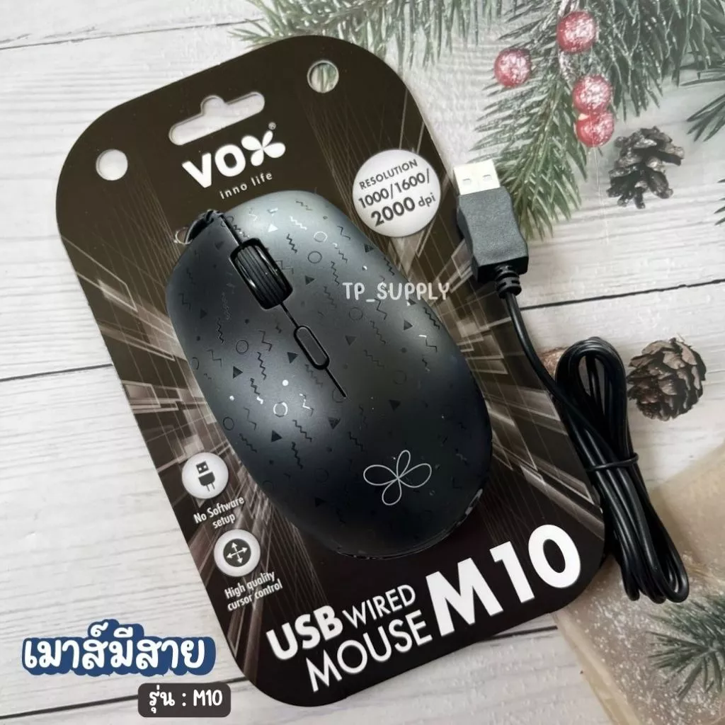 เมาส์มีสาย USB VOX รุ่น M10 1000/1600/2000 dpi thumbnail 7