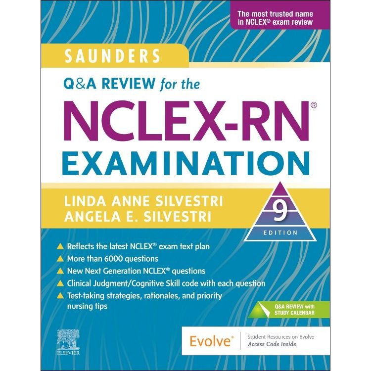 Saunders Q & A Review for the NCLEX-RN® Examination, 9th Edition, ISBN : 9780323930574