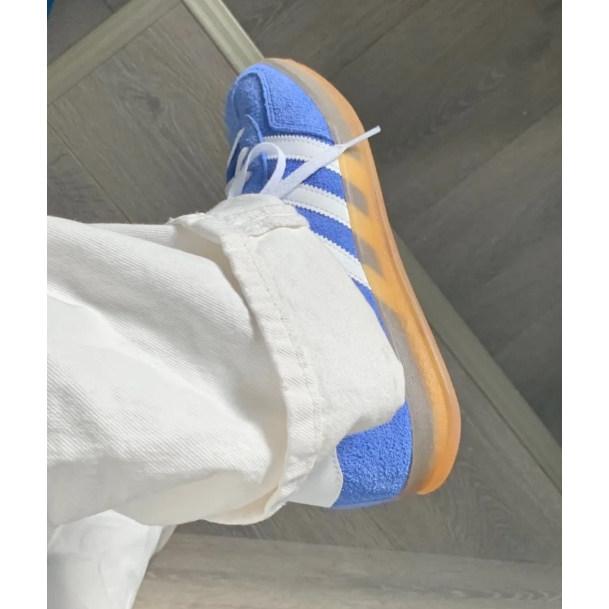 【ของแท้ 100%】adidas originals Gazelle Indoor Blue white brown