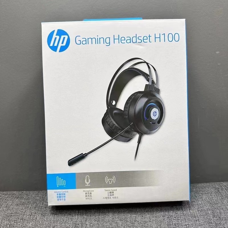 HP H100 เกมเล่นเกมหูฟังแล็ปท็อปเดสก์ท็อป USB 7.1 เดี่ยวสามมิติ