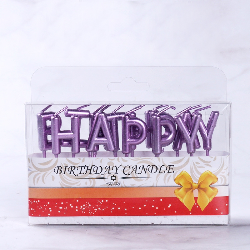 เทียนเค้กวันเกิด เทียนHAPPY BIRTHDAY เทียนแฟนซี 13ชิ้น/กล่อง ใช้ปักเค้ก เทียนพาราฟินน่ารัก พร้อมส่ง - รูปที่ 3