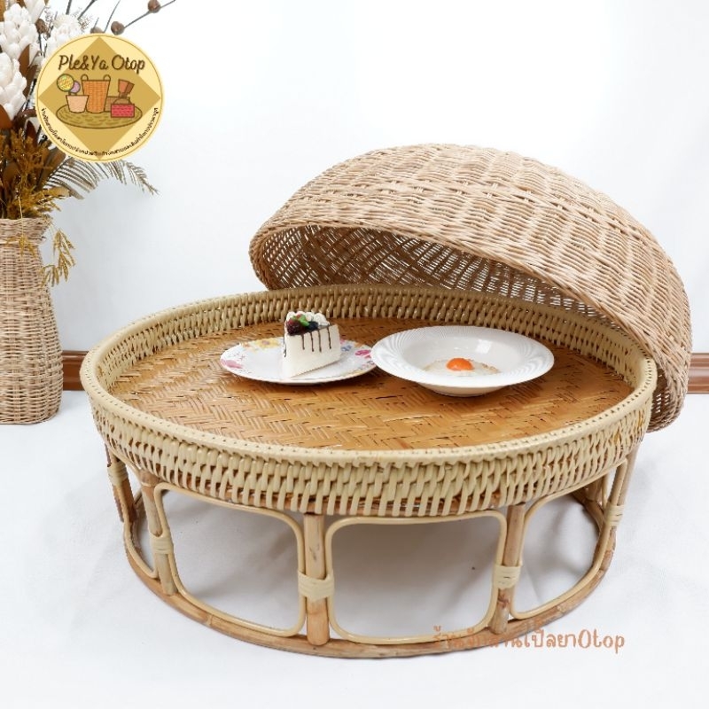 ขันโตกพร้อมฝาชี ชุดขันโตก+ฝาชีหวาย พร้อมส่ง - รูปที่ 3