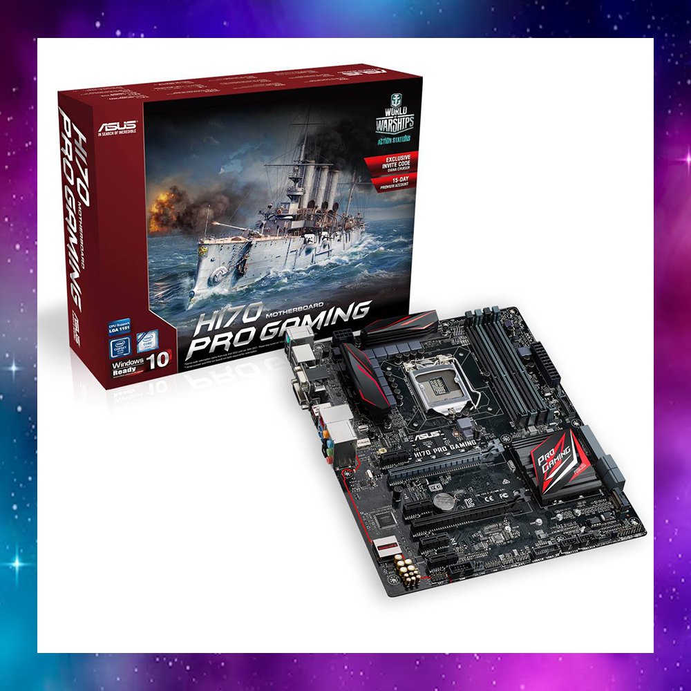 MAINBOARD (เมนบอร์ด) 1151 ASUS H170 PRO GAMING GEN6-7 ใช้งานปกติ