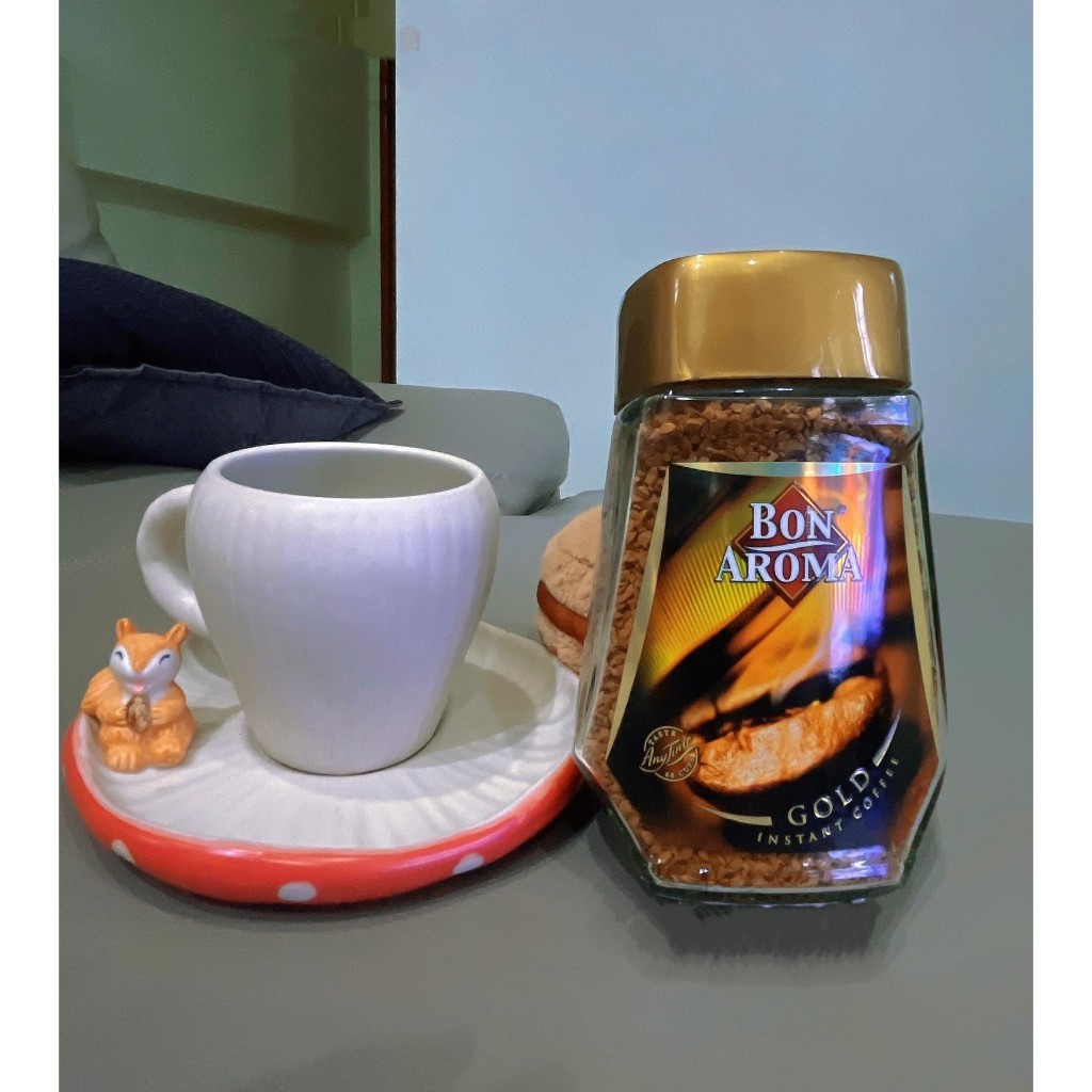 กาแฟสำเร็จรูป  BON AROMA หอมละมุน รสชาติเข้มข้น 100g