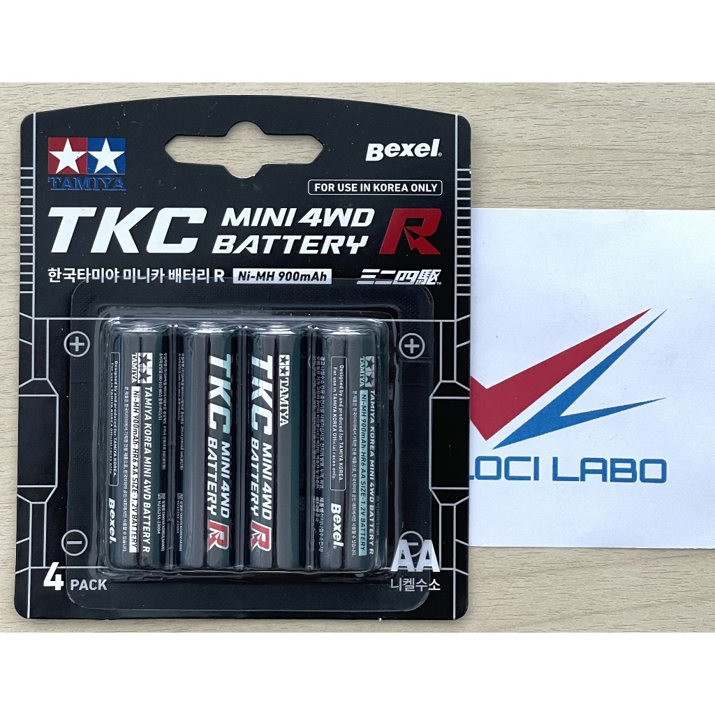 TAMIYA KOREA TKC MINI 4WD BATTERY R Ni-MH 900mAh HR6 AA Size 1.2V Battery Bexel AA (4pcs) ถ่านชาร์จ