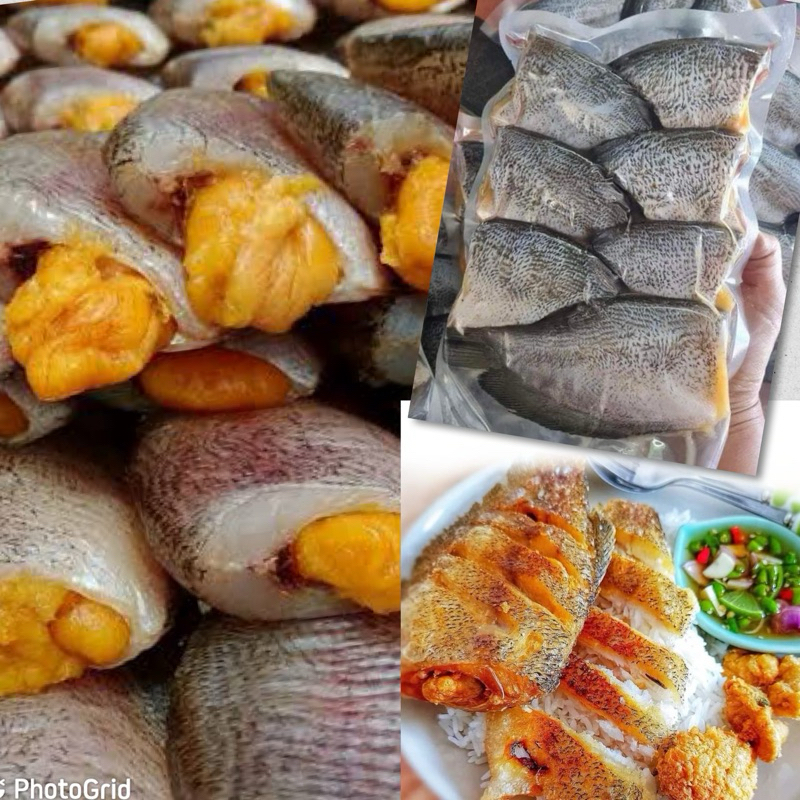 🐟ปลาสลิดไข่บางบ่อแดดเดียว🐟ไข่เน้นๆทุกตัว1แพ็ค6-7ตัว500กรัม ไม่เค็มมากกำลังดีเนื้อนุ่ม