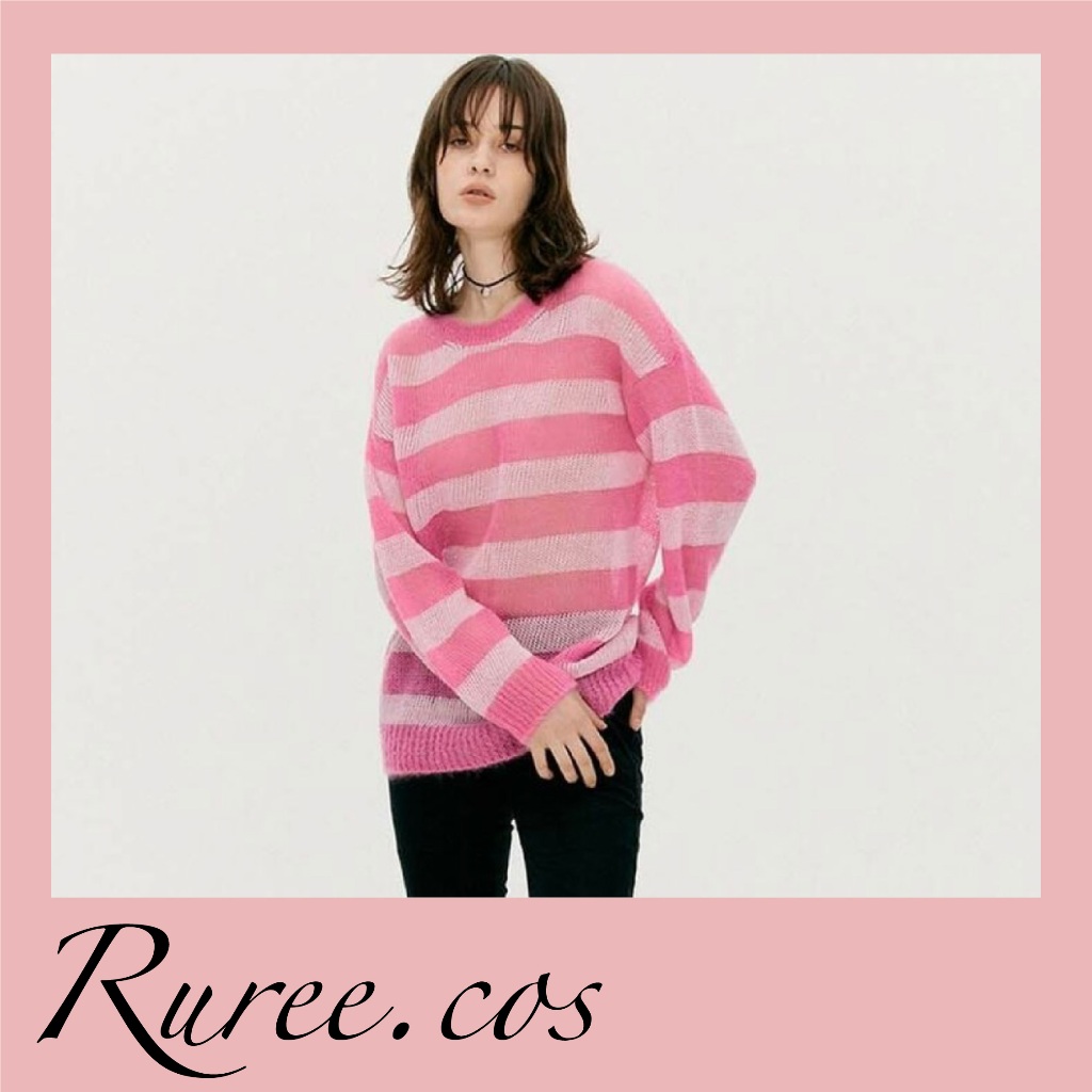 [พร้อมส่ง/ของแท้] Open YY - Mohair Stripe Sweater