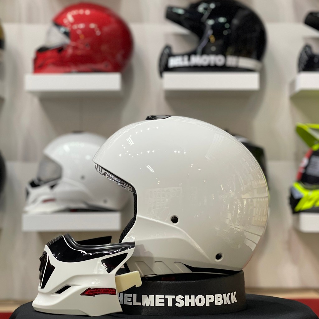 หมวกกันน็อค BELL BROOZER DUPLET GLOSS WHITE