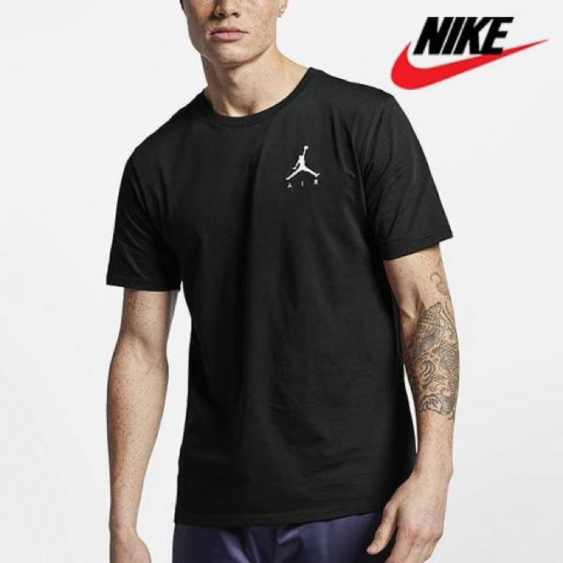 มือสอง Nike แท้ 💯เสื้อคอกลมแขนสั้นสีดำ งานสกรีน Jordan Air Jumpman Embroidered Tee